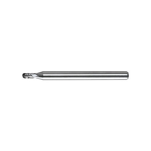 KYOCERA 1835-0156L023 Ball End Mill, 1/64 in Cutter Dia, 0.023 in Length of Cut, 4 Flutes, 1/8 in Shank Dia, 1-1/2 in Overall Length, AlTiN