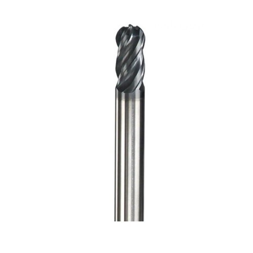 KYOCERA SGS Precision Tools SGS® 36359 Ball Nose End Mill, 3/16 in Cutter Dia, 7/16 in Length of Cut, 4 Flutes, 3/16 in Shank Dia, 2 in Overall Length, AITiN Coated
