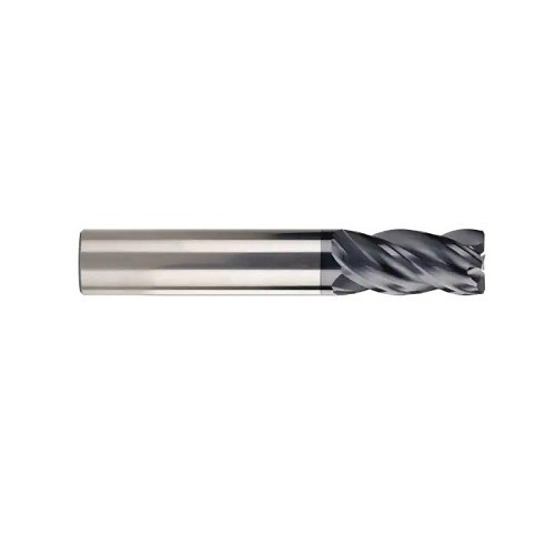 KYOCERA SGS Precision Tools SGS® 36851 Corner Radius End Mill, 1/8 in Cutter Dia, 0.051 in Corner Radius, 3/8 in Length of Cut, 4 Flutes, 1/8 in Shank Dia, 1-1/2 in Overall Length, AITiN Coated