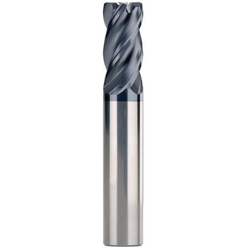 KYOCERA SGS Precision Tools SGS® 36861 Corner Radius End Mill, 5/8 in Cutter Dia, 0.04 in Corner Radius, 1-1/4 in Length of Cut, 4 Flutes, 5/8 in Shank Dia, 3-1/2 in Overall Length, TX Coated