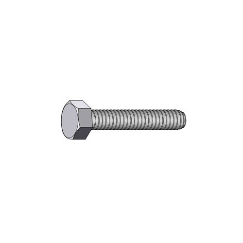 Kanebridge 14128BHT5 Tap Bolt, Measurement System: Imperial, 1/4-20, 8 in Length Under Head, 5 Grade, Steel, Zinc Plated