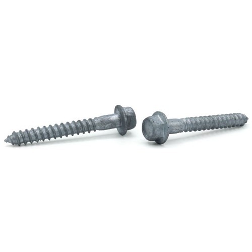 Kanebridge 1424LFG Lag Screw, Measurement System: SAE, 1/4-10, 1-1/2 in Overall Length, Steel, Hot Dip Galvanized