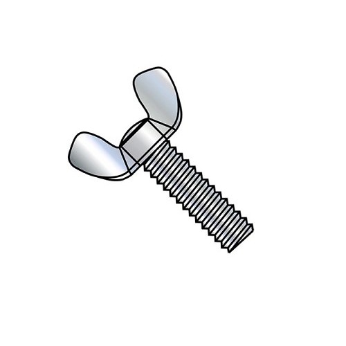 Thumb Screw, Fully Threaded Type A, Imperial, Wing, 3/8-16 in, 1 in Overall Length