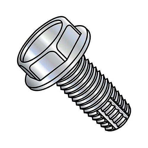 Thread Framing Screw, 1/2 in-13 Diameter - Thread, 1-1/2 in Overall Length, Indented Hex Washer Head, Hex-Unslotted Drive