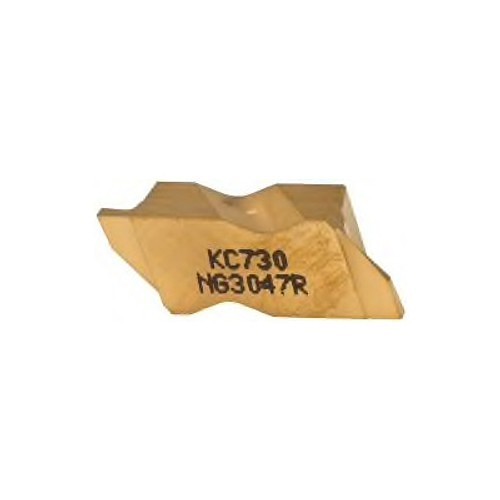 Kennametal® 1113060 Grooving Insert, NG Insert, 3 in Insert, Right Hand Cutting, 1.91 mm Cutting Height, 1.194 mm Cutting Width, Manufacturer's Grade: KC730, TiN Coated, Material Grade: C2/C3/C4