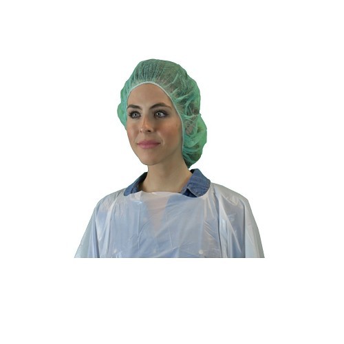 Keystone® Adjustable Cap 110NWI-10-24-GREEN Bouffant Cap, Disposable, Green, Polypropylene, 24 in Dia