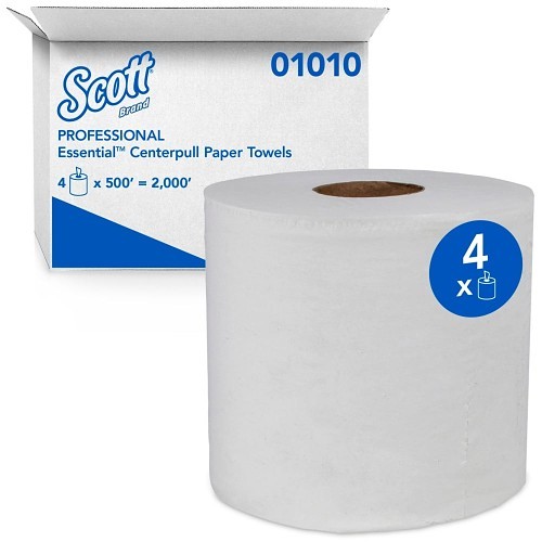 Kimberly-Clark Professional™ Scott® Essential 04460 Paper Towel Sheet, 2000 Sheets, 2 Ply, Paper, White, 8 in Width