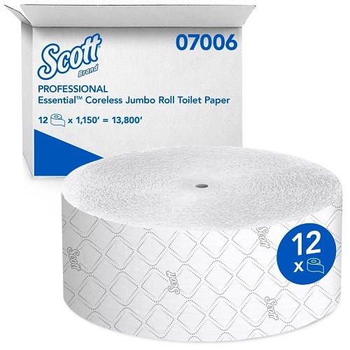 Kimberly-Clark Professional™ Scott® 07006 Toilet Tissue, Coreless, 2 Ply, Fiber