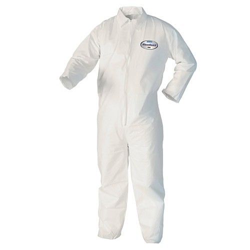 Kimberly-Clark Professional™ KleenGuard™ 44305 Protection Disposable Coverall, 2X-Large, White, Microporous Film Laminate, 28 in Chest, 39-1/2 in Inseam Length