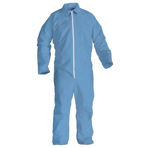 Kimberly-Clark Professional KleenGuard™ 45313 Coverall, Men's, Large, Blue, Cellulosic and Polyester