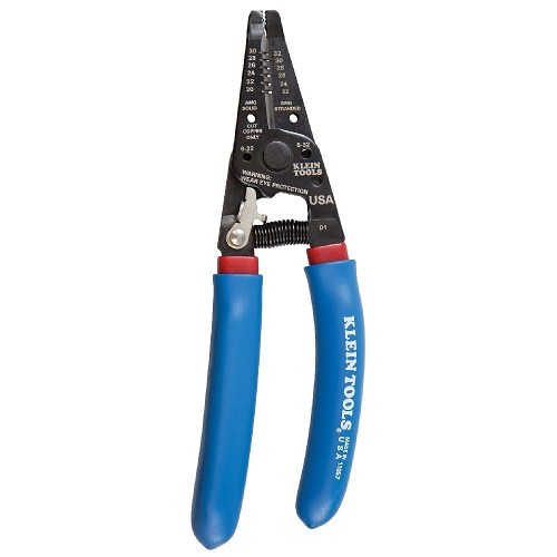 Klein® 11057 Cable & Wire Cutter, 20 - 30 AWG SOLID, 22 - 32 AWG STRANDED, 7-1/2 in Overall Length, Steel Jaw, No Insulated, Yes Spring Return