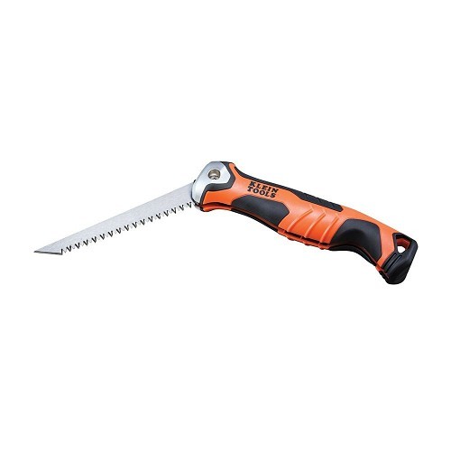 Klein® 31737 Folding Jab Saw, 5.2 in Blade Length, Hardened Carbon Steel Blade, Plastic Handle, Penetration Cuts And Hole Making Material Application