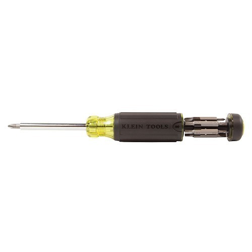 Klein® 32290 Multi-Bit Screwdriver, 5/32 to 1/4 in Screwdriver Size Range, Cushion Grip Handle, Steel