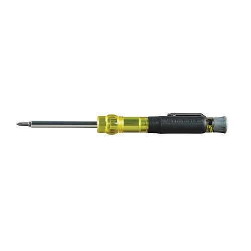 Klein® 32613 HVAC Pocket Screwdriver, 3-in-1, Metric, 4 Piece, Cushion Grip, Steel, Rubber Handle, No Magnetized Tip