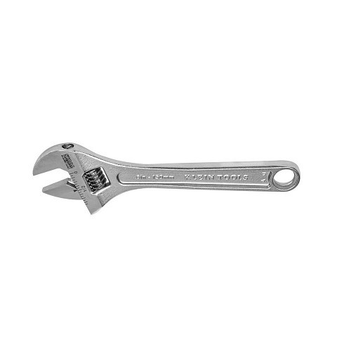 Klein® D507-6 Adjustable Wrench, 0.94 in Wrench Opening, 6-3/8 in Overall Length, Alloy Steel Jaw, High Polished Chrome