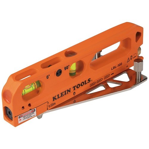 Klein® LBL100 Box, I-Beam & Torpedo Level, 7.3 in Length, 3 Vials, Cast Aluminum, 0.043 deg Spot: +/-0.02 in (+/-0.5 mm) At 39.4 in (1 M) Accuracy