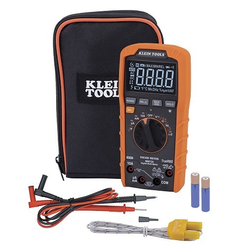 Klein® MM720 Digital Multimeter, 1000 VAC/DC, 10 A, 60 Mohm, LCD