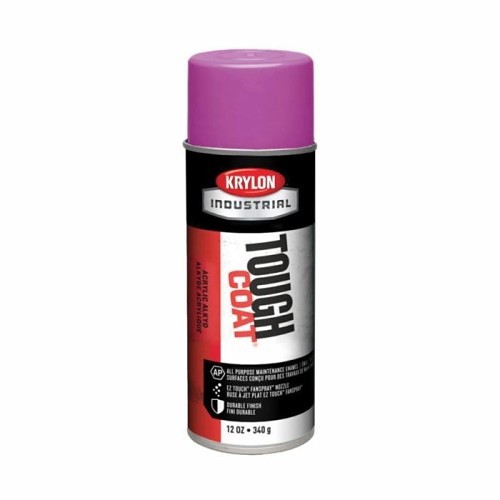 Krylon® Tough Coat® A01580007 Acrylic Enamel Spray Paint, 12 oz Container, Liquid Form, Safety Purple, 20 to 25 sq-ft Coverage
