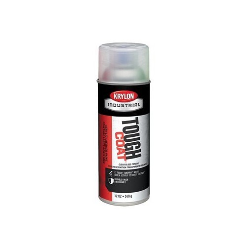 Krylon Industrial Tough Coat 10007 Spray Paint, 16 oz Container, Clear, 15 min Curing