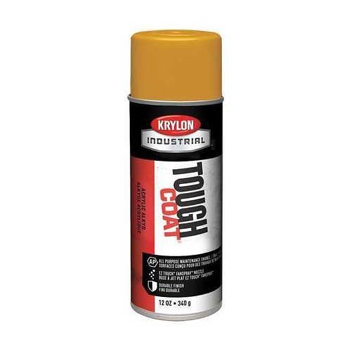 Krylon Products Group Tough Coat A01319000 Spray Paint, 16 oz Container, Liquid Form, Yellow, 20 to 25 sq-ft Coverage, 1 hr Tack Free, 4 hr Recoat Curing