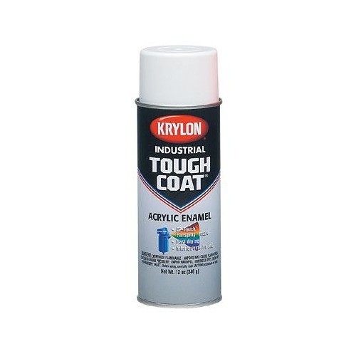 Krylon Products Group Tough Coat A03720 Spray Paint, 16 oz Container, Liquid Form, White, 20 to 25 sq-ft Coverage, 1 hr Tack Free, 4 hr Recoat Curing