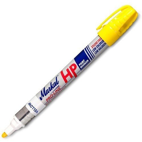 LA-CO Industries Markal® 096961 Paint Marker, 1/8 in Tip, Medium Bullet, Yellow