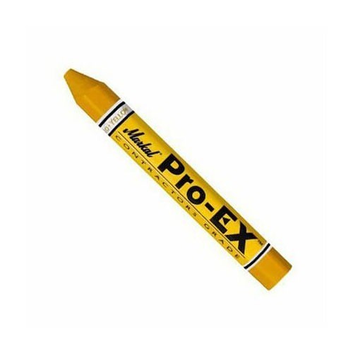 LA-CO Industries Markal® MAR80381 Crayon, 1/2 in Tip, Hex, Yellow