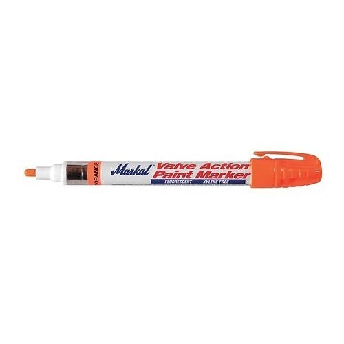 LA-CO Industries Markal® 97052 Paint Marker, 1/8 in Tip, Bullet Tip, Fluorescent Orange