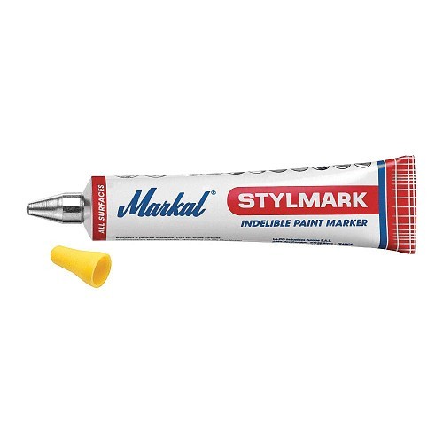 LA-CO Industries Markal® STYLMARK® 96653 Paint Marker, Medium Tip, Ball Tip, Yellow