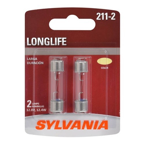 LEDVANCE Sylvania 211-2 Miniature Bulb, 12.42 W, End Cap Lamp Base Type, ‎Incandescent Lamp, 151 lumens