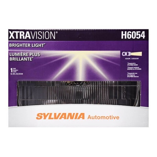 LEDVANCE Sylvania H6054 Sealed Beam Headlight, 55/65 W, A-3 Lamp Base Type, Halogen Lamp