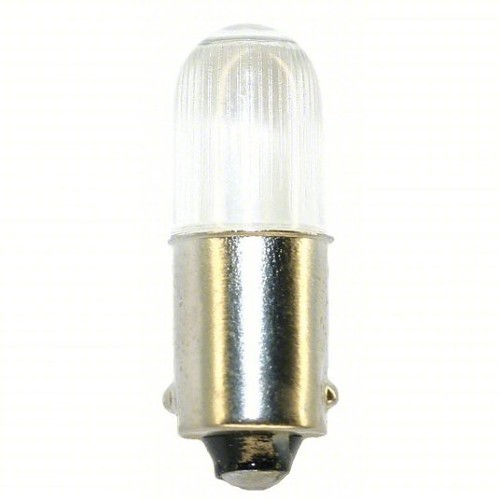 LUMAPRO 39P459 Miniature LED Bulb, 0.3 W, 6 VAC Lamp Base Type, T3-1/4 Shape, 10 lumnes