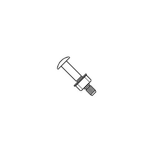 Tension Control Bolt, 1 in Diameter - Thread Size, 2-1/2 in Length Under Head, Mechanical Galvanized, Round Head