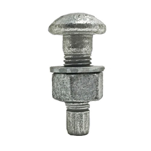 Tension Control Bolt, Imperial, 7/8 in Diameter - Thread Size, 2-1/2 in Length Under Head, Mechanical Galvanized, Round Head
