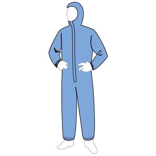 Liberty Glove 19127B Disposable Coverall, X-Large, Blue, ProGard® SMS Fabric