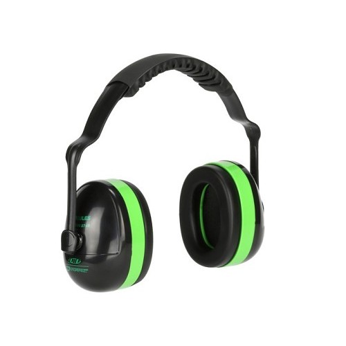 Liberty Glove Dynamic Hercules™ 263-NP113 Ear Muff, 27 dB Noise Reduction Rating, Black/Green, head Band Position
