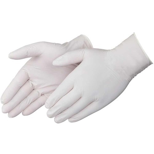 Liberty Glove DuraSkin™ 2800W/M Disposable Gloves, Industrial Grade, Medium, #8, Latex, Natural White, Powder Free