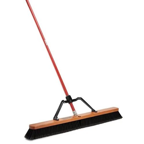 Libman Commercial Libman® 850003 Push Broom, 3 in Trim Length, Black Bristle