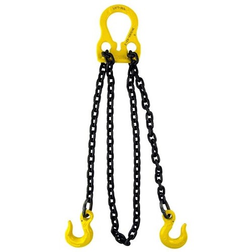 Lift-All® 30005LG10 Welded Chain Sling, 8800 lb at 90 deg, 3/8 in Chain, 100 Grade, 10 ft Length