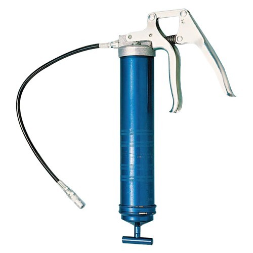 Lincoln® 438-1133 Air-Operated Grease Gun, 14.5 oz Cartridge, 7500 psi Operating, 1/8 in Outlet, 18 in Whip Hose/Coupler Outlet