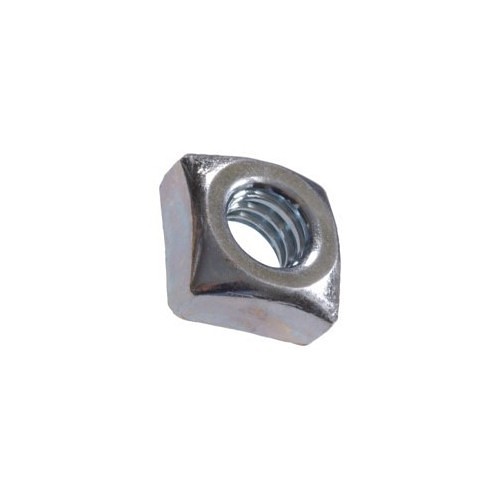 Square Nut, Imperial, #10-32 Diameter - Thread, Steel, Zinc Plated, 2 Grade