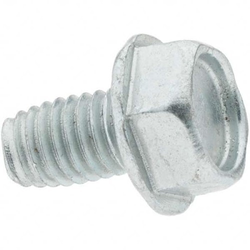 Thread Framing Screw, 5 in-8 Diameter - Thread, 10 in Overall Length, Steel, Hex Washer Head, Hex Drive, Self Drilling Point