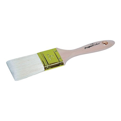 Linzer® 1500-0250 Flat Trim Paint Brush, 2.5 in Brush, White China Bristle Brush, Wood Handle