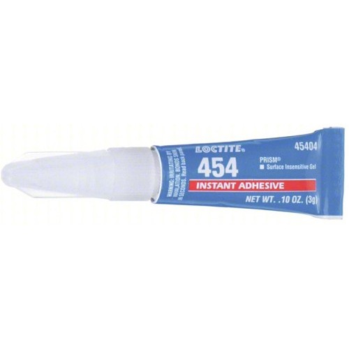 Loctite® 233998 Prism® 454™ 1-Part General Purpose Instant Adhesive, 3 g Tube, Clear, 24 hr Curing