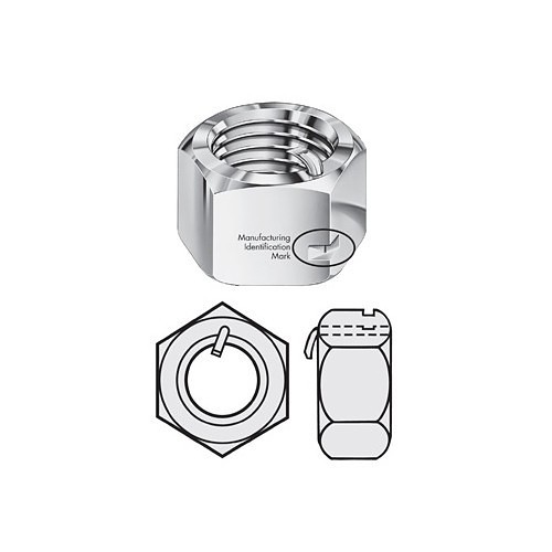 Lok-Mor 62CPLF3 Self-Locking Nut, 5/8-11, Stainless Steel, Material Grade: 316 Stainless Steel