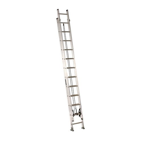Louisville® AE2224 Extension Ladder, 24 ft Overall Length, 300 lb Load, Aluminum