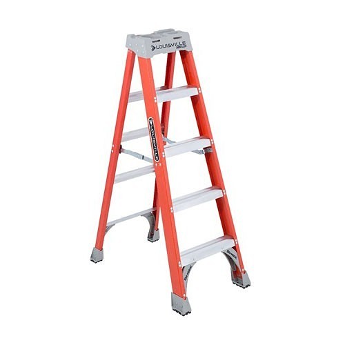 Louisville® FS1505 Platform Stepladder, 5 ft Ladder Height, 300 lb, Fiberglass