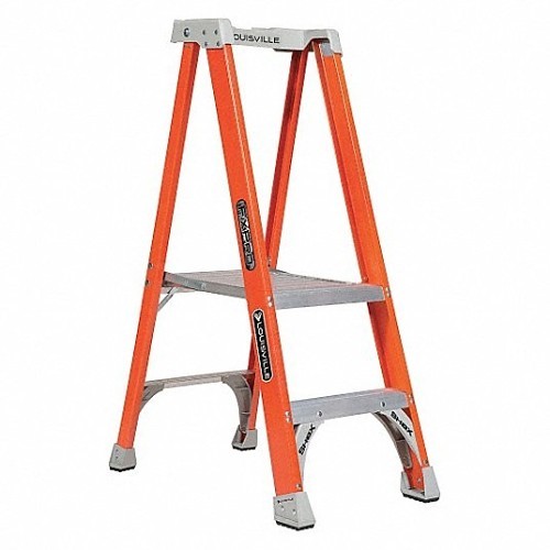 Louisville® FXP1702 Platform Stepladder, 4 ft 4 in Ladder Height, 300 lb, Fiberglass, ANSI Code: IA, 14-3/4 in Platform Width