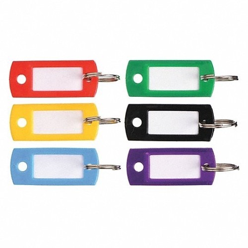 Lucky Line Products 16950 Key Tag, 7/8 in Height, 2 in Width, Black/Blue/Green/Purple/Red/Yellow