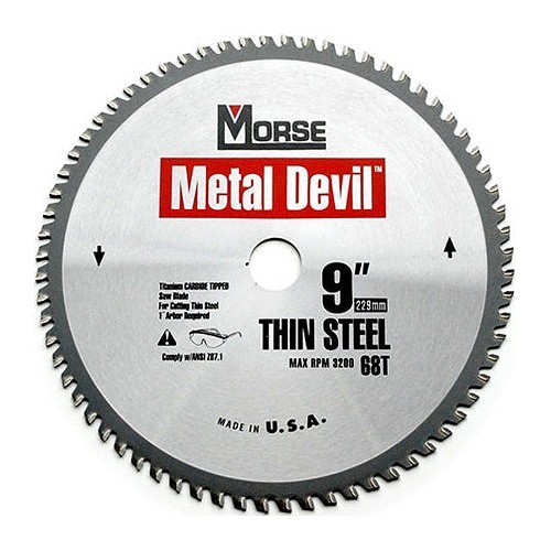 M.K. Morse® 100793 Metal Devil NXT™ Circular Saw Blade, 14 in Dia x 0.071 in THK, 1 in Arbor, Hardened Steel Blade, 90 Teeth